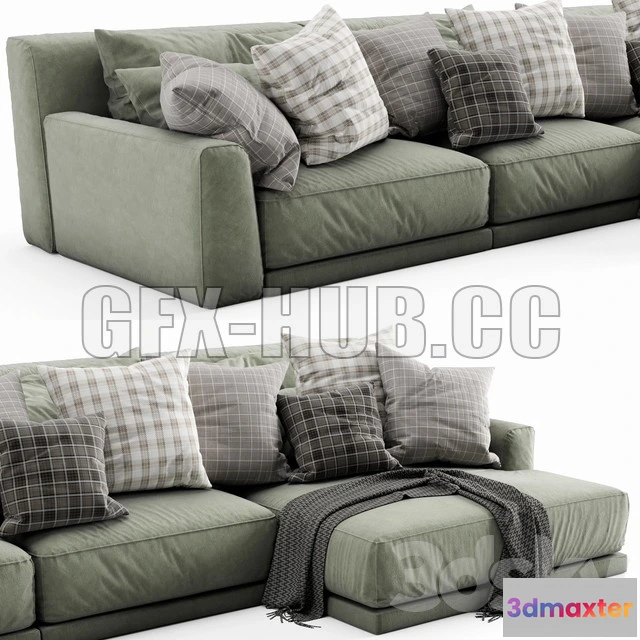 1203866 - FURNITURE 3D MODELS - Poliform PARIS SEOUL Chaise Lounge