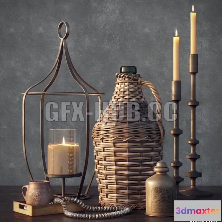 1203894 - FURNITURE 3D MODELS - PotteryBarn decoration set