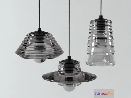 1203920 - FURNITURE 3D MODELS - Pressed Glass Pendants