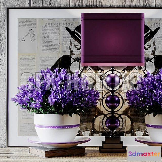 1203932 - FURNITURE 3D MODELS - Purple set