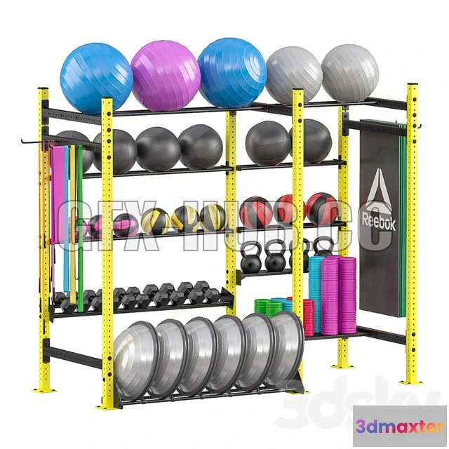 1203938 - FURNITURE 3D MODELS - Rack for Sports Equipment