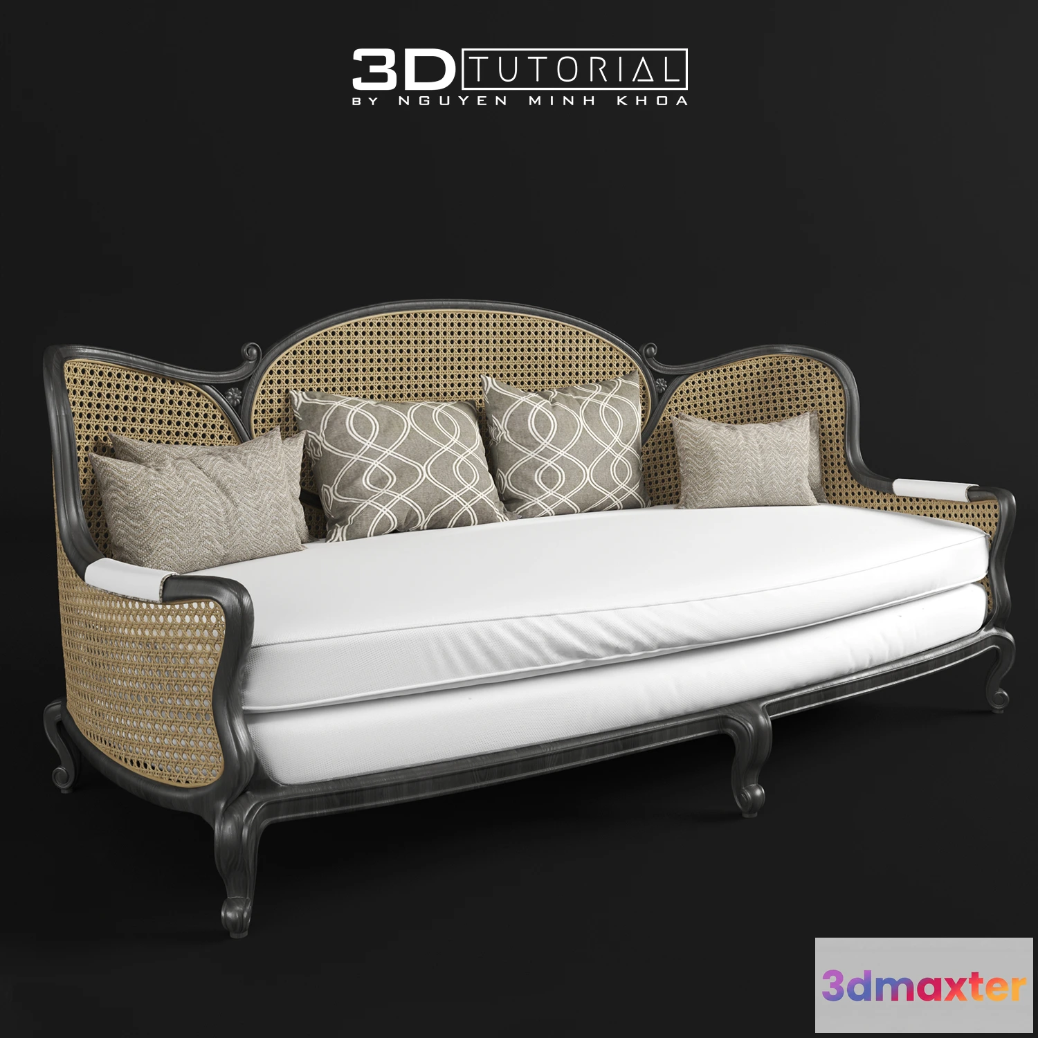 1203966 - FURNITURE 3D MODELS - rattan sofa modelbyNguyenMinhKhoa