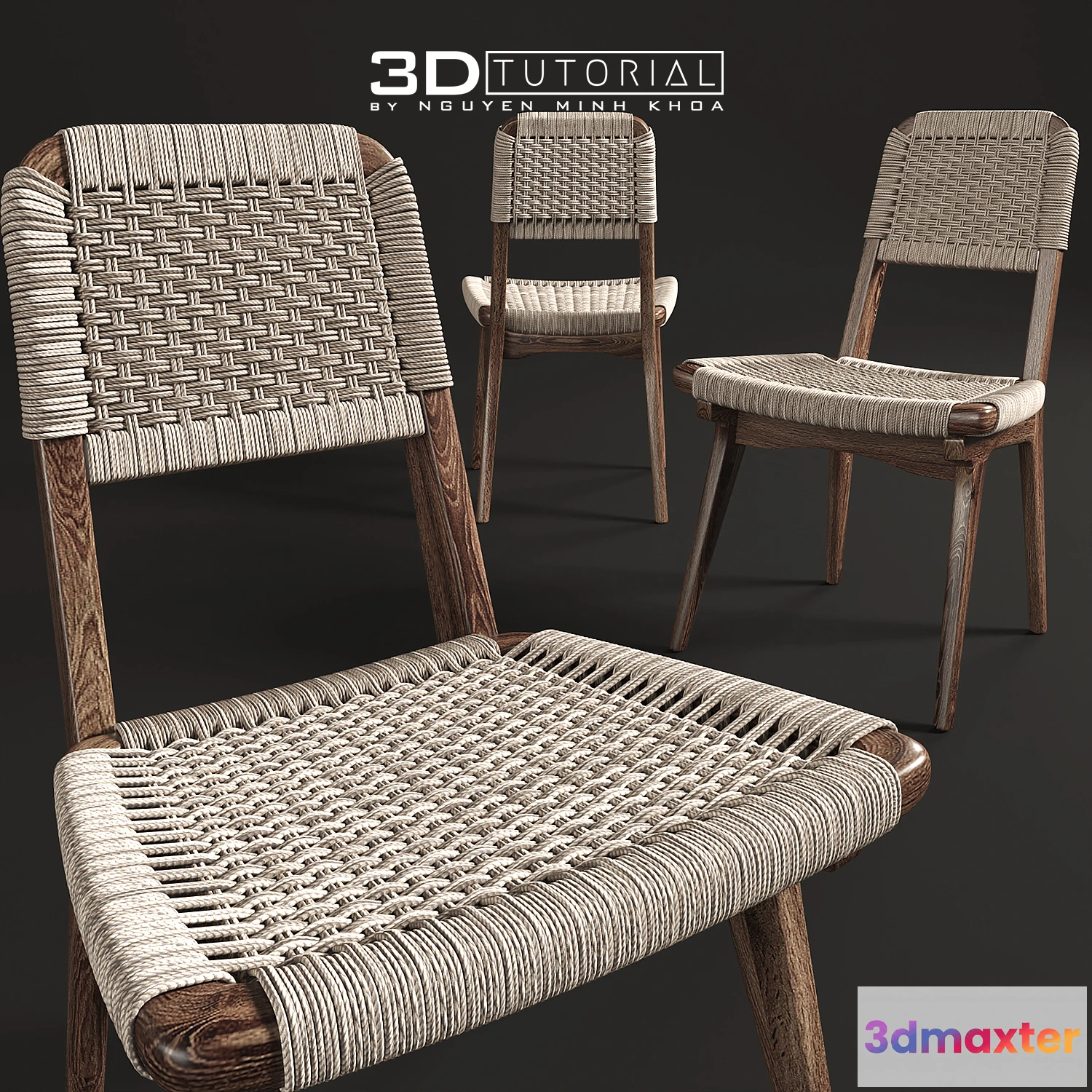 1204042 - FURNITURE 3D MODELS - RIAN LOW BACK CHAIR modelbyNguyenMinhKhoa