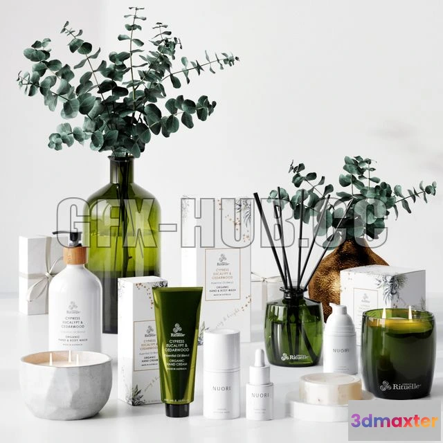 1204054 - FURNITURE 3D MODELS - Rituelle cosmetics and eucalyptus