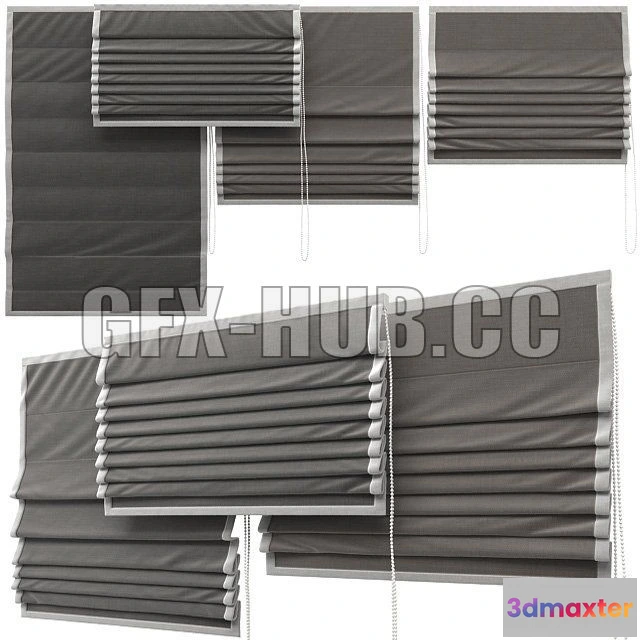 1204082 - FURNITURE 3D MODELS - Roman blind 72
