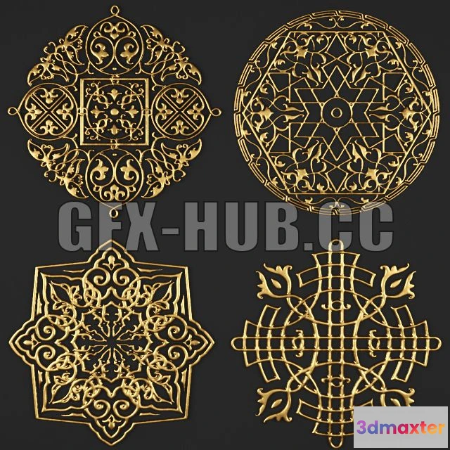 1204114 - FURNITURE 3D MODELS - Rosette, pattern, carving (ornament, cnc)