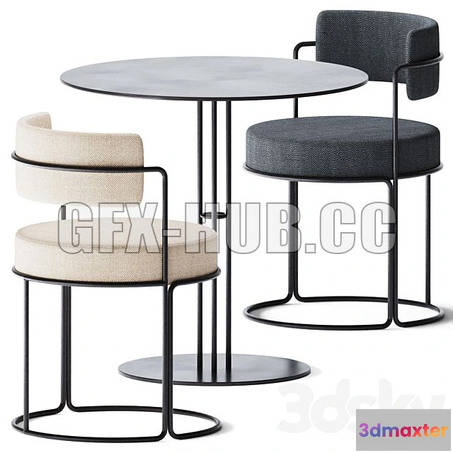 1204116 - FURNITURE 3D MODELS - Round Dining Table Paradiso by iSimar
