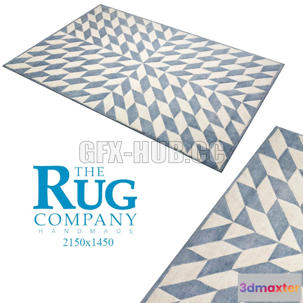 1204132 - FURNITURE 3D MODELS - Rug The Rug Company Arial 13