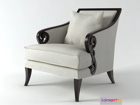 1204216 - FURNITURE 3D MODELS - Scroll Armchair