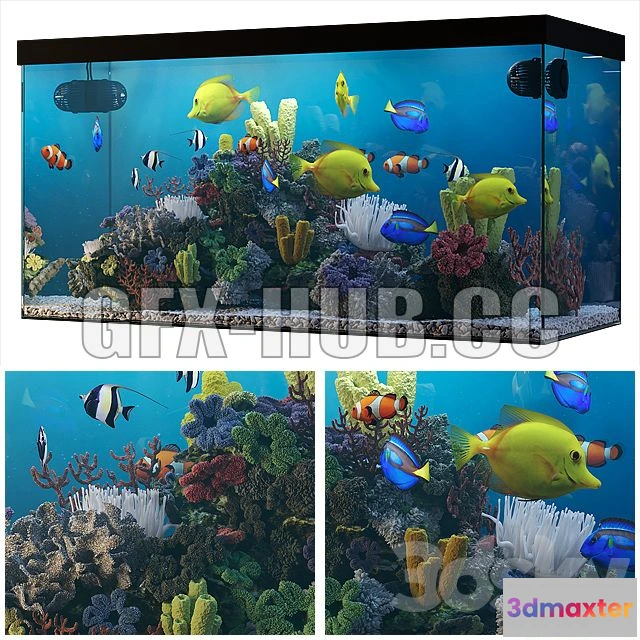 1204230 - FURNITURE 3D MODELS - Seawater Aquarium