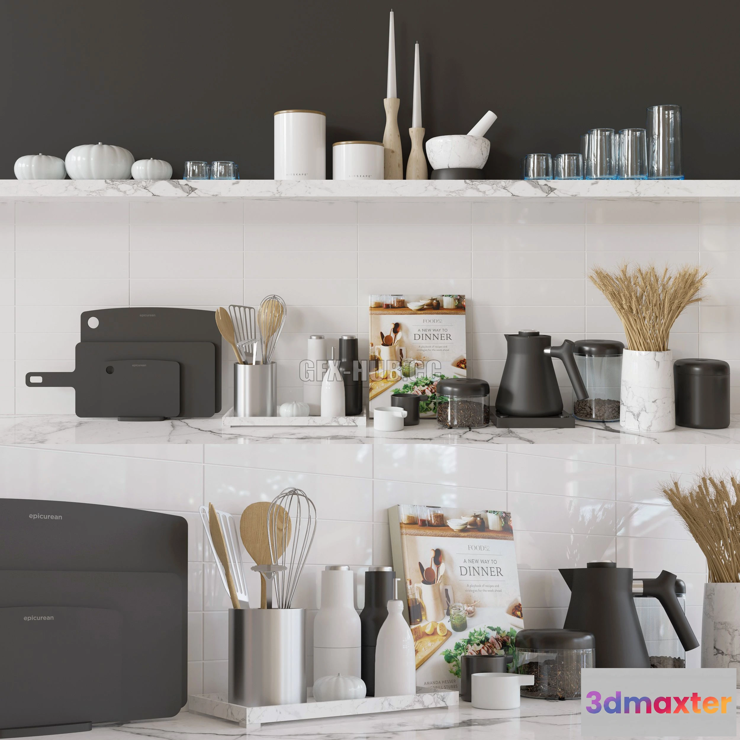 1204256 - FURNITURE 3D MODELS - Set 002 Kitchen