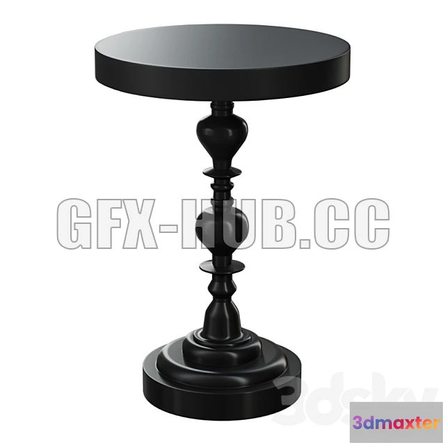 1204312 - FURNITURE 3D MODELS - Shaine Side Table Black Metal