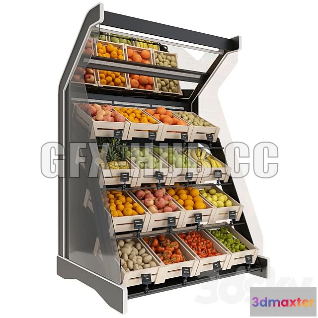 1204322 - FURNITURE 3D MODELS - Shelves with Products