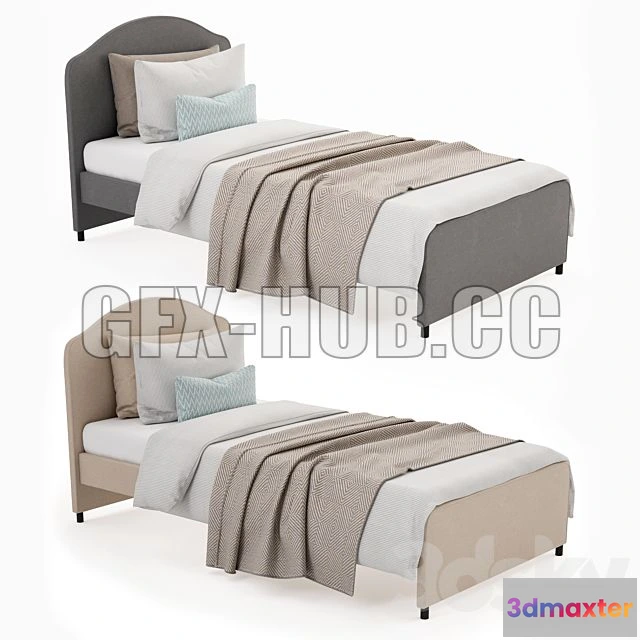 1204358 - FURNITURE 3D MODELS - Single Bed Hauga