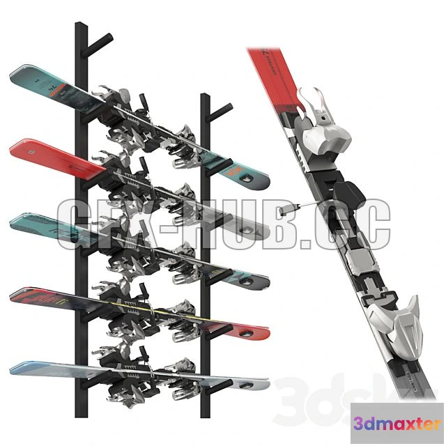 1204372 - FURNITURE 3D MODELS - Skis Kit
