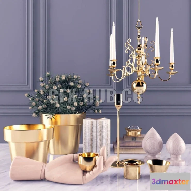 1204374 - FURNITURE 3D MODELS - Skultuna decor set