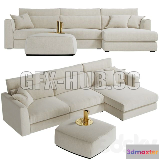 1204426 - FURNITURE 3D MODELS - Sofa CTS SALOTTI Poltrone Divani Gold