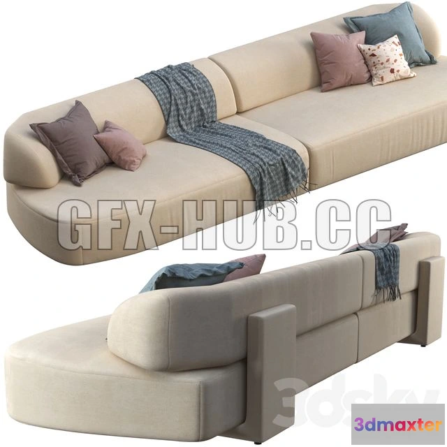 1204434 - FURNITURE 3D MODELS - Sofa Moroso Gogan