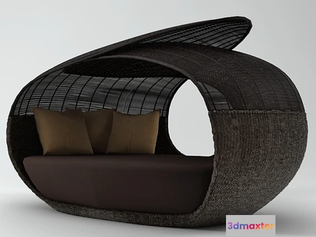 1204460 - FURNITURE 3D MODELS - Spartan Daybed Open Weaved Top