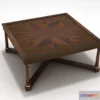 1204480 - FURNITURE 3D MODELS - Square Marquetry Table 8552