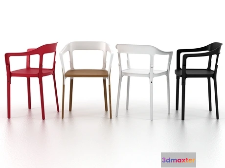 1204502 - FURNITURE 3D MODELS - Steelwood Chair