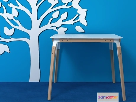 1204504 - FURNITURE 3D MODELS - Steelwood Table