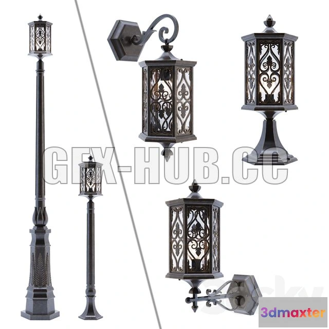 1204536 - FURNITURE 3D MODELS - Street Lights MAYTONI SERIES