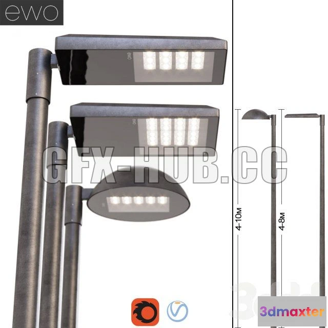 1204538 - FURNITURE 3D MODELS - Street lights set by EWO