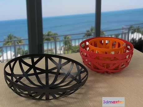 1204542 - FURNITURE 3D MODELS - Strip leather baskets