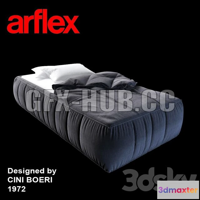 1204550 - FURNITURE 3D MODELS - STRIPS bed designed by CINI BOERI 1972