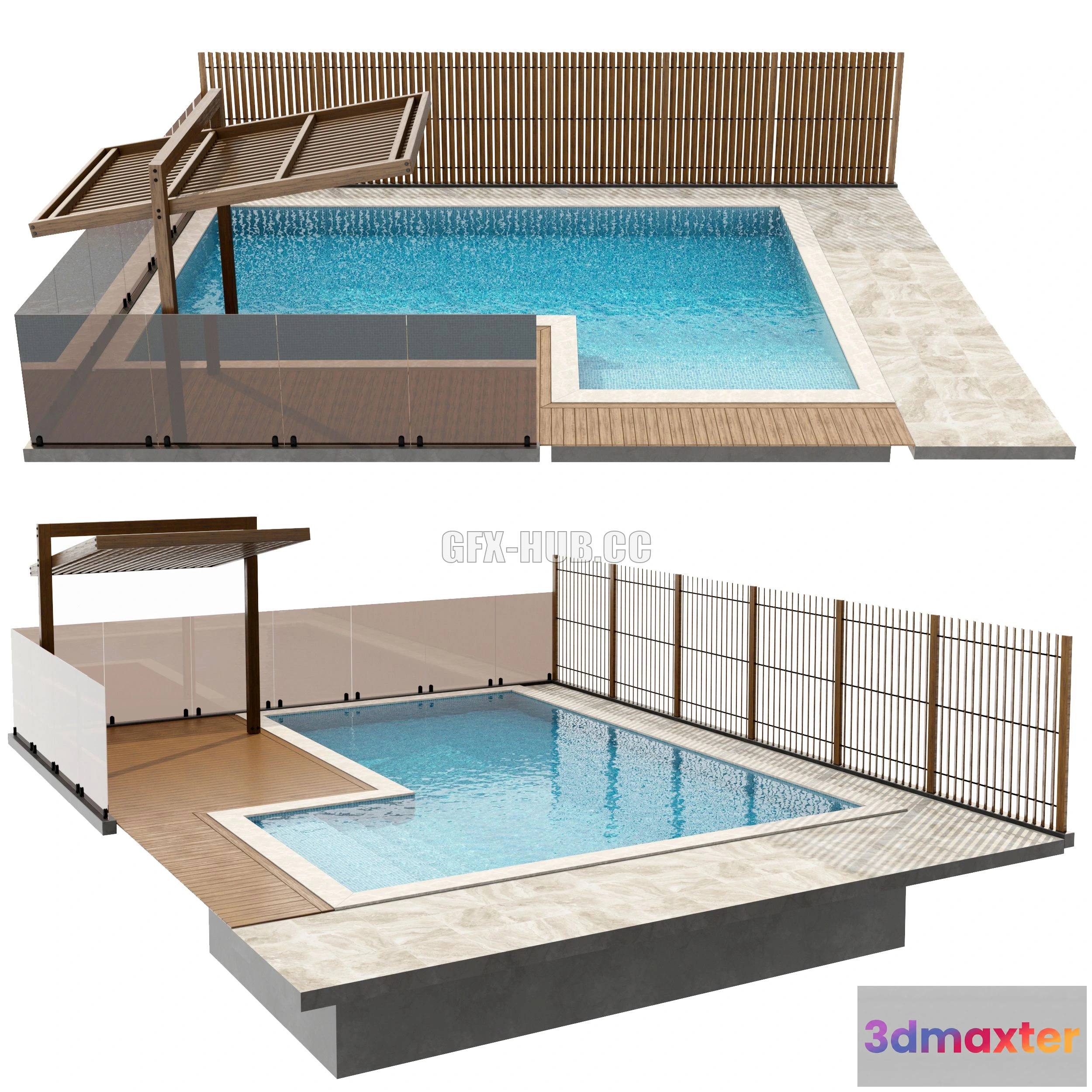1204618 - FURNITURE 3D MODELS - Swimming Pool 01