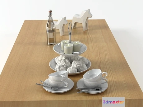 1204644 - FURNITURE 3D MODELS - Table set 01