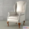 1204670 - FURNITURE 3D MODELS - Tall Wing Back Chair