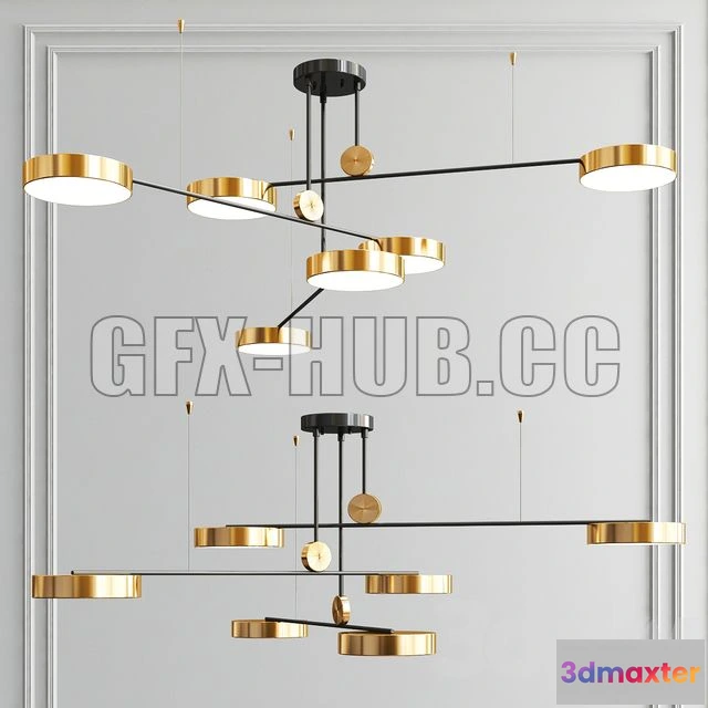 1204696 - FURNITURE 3D MODELS - Technum Led Chandelier