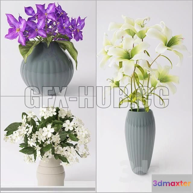 1204732 - FURNITURE 3D MODELS - Three bouquets