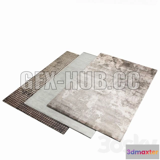 1204734 - FURNITURE 3D MODELS - Three Rugs
