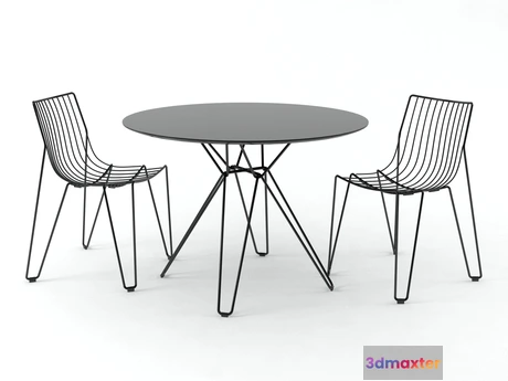 1204748 - FURNITURE 3D MODELS - Tio Chair and Table