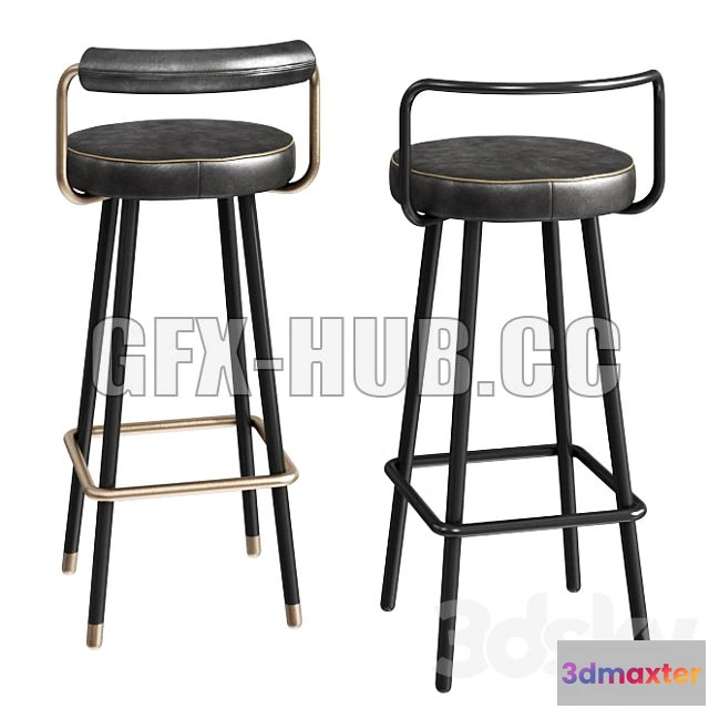 1204764 - FURNITURE 3D MODELS - ToposWorkshop Block BA Bar Stool