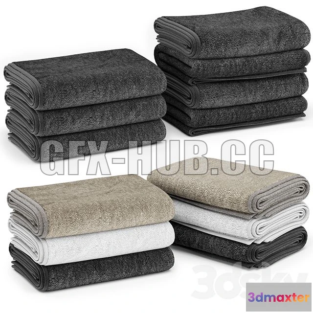 1204776 - FURNITURE 3D MODELS - TOWELS 01