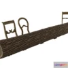 1204812 - FURNITURE 3D MODELS - Tree-Trunk Bench
