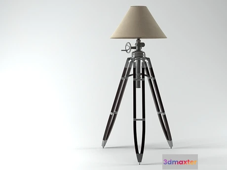 1204830 - FURNITURE 3D MODELS - Tripod Floor Lamp