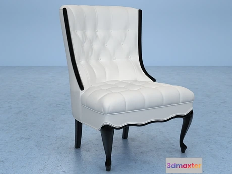 1204842 - FURNITURE 3D MODELS - Tufled Low Chair