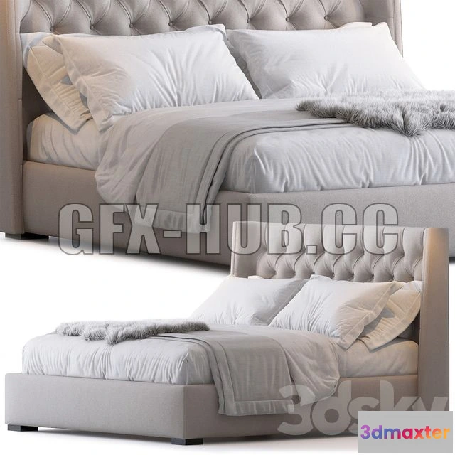1204854 - FURNITURE 3D MODELS - TURMAN bed by Meridiani