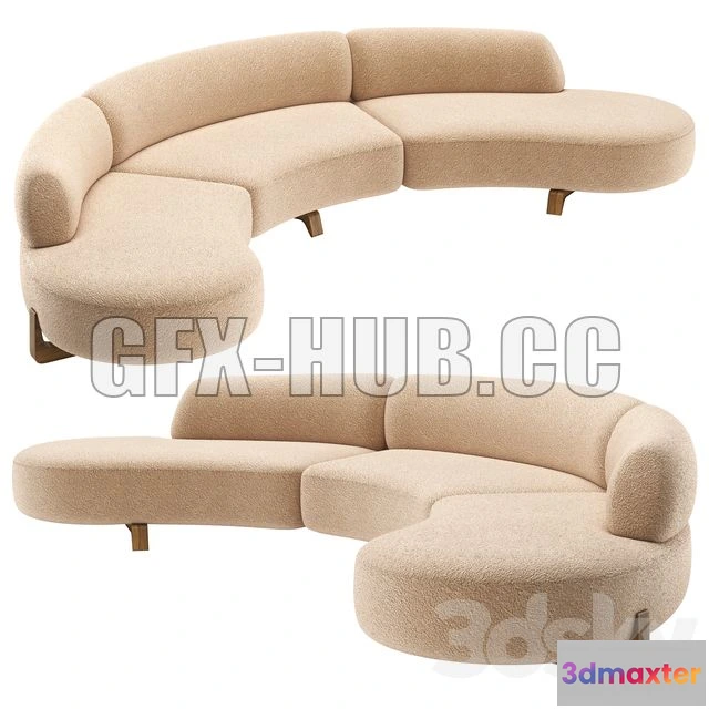 1204936 - FURNITURE 3D MODELS - Vao Sofa 380 Paolo Castelli