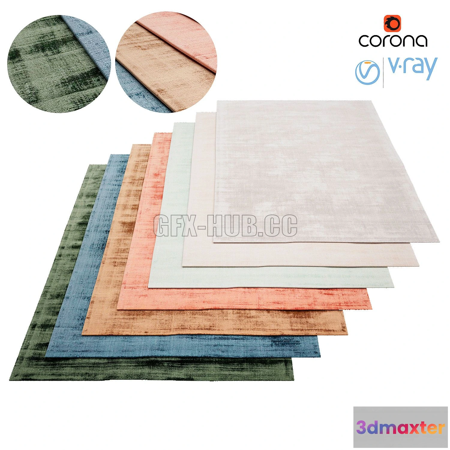 1205010 - FURNITURE 3D MODELS - Viscose Rug Nova