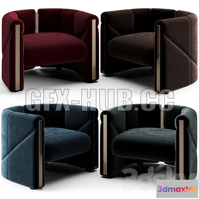 1205012 - FURNITURE 3D MODELS - Visionnaire Armchair Petra