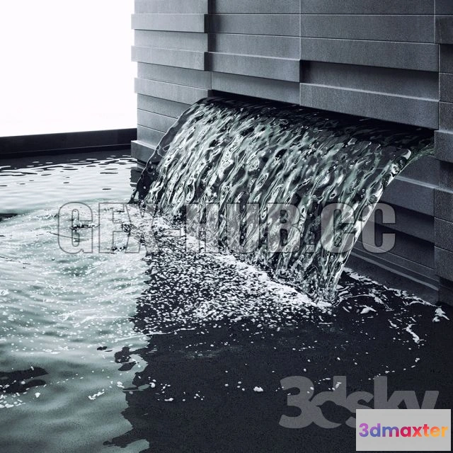 1205084 - FURNITURE 3D MODELS - Waterfall for the pool with bubbles