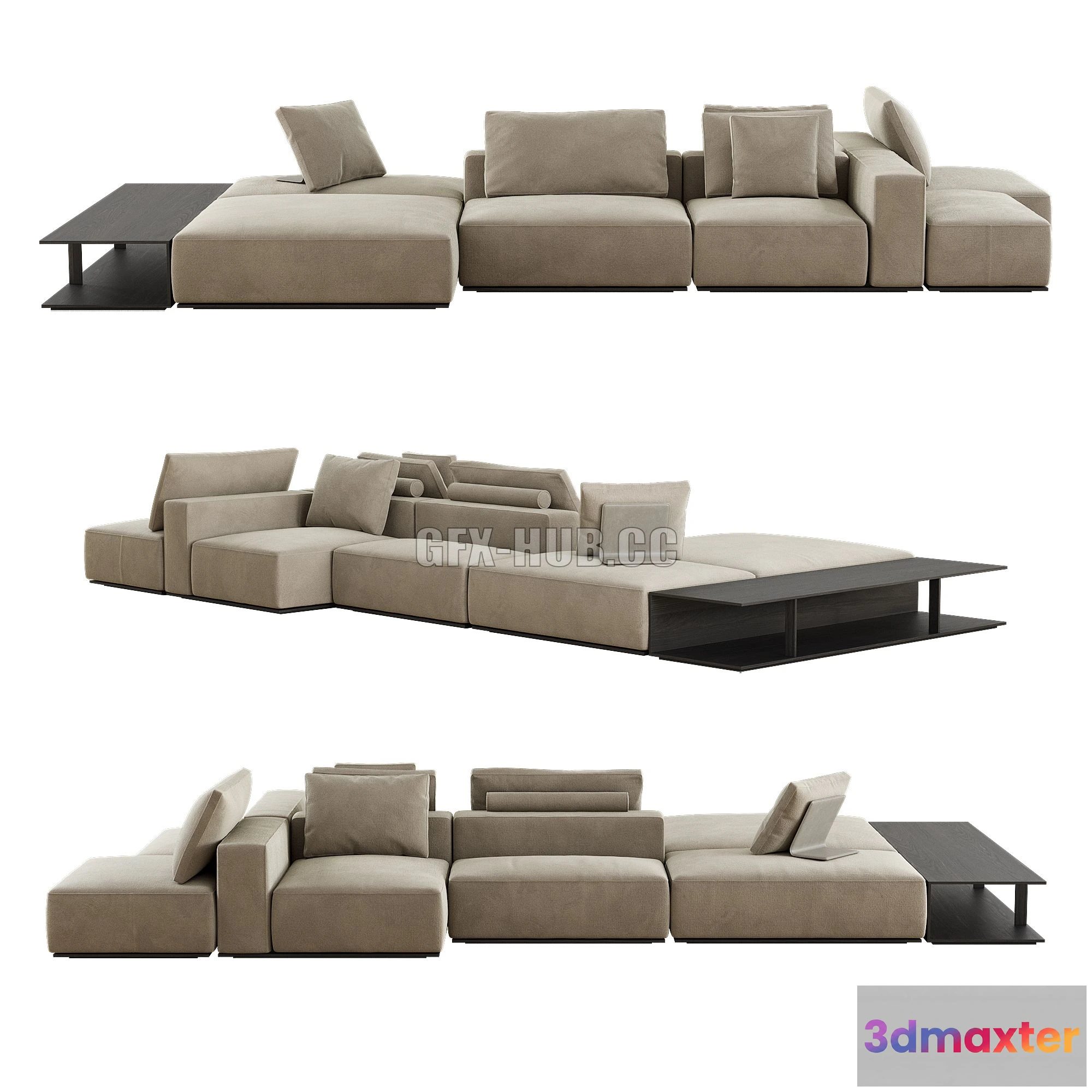 1205104 - FURNITURE 3D MODELS - Westside Divano Poliform