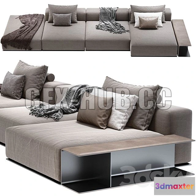 1205106 - FURNITURE 3D MODELS - Westside Sofa Poliform