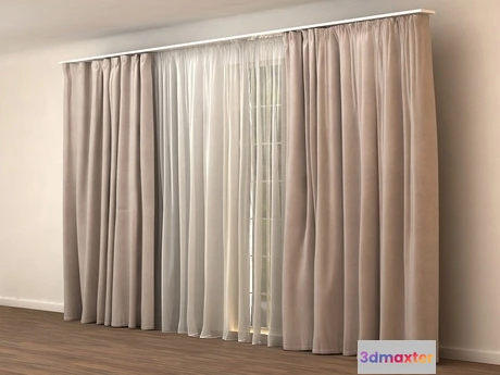 1205122 - FURNITURE 3D MODELS - Window-curtain 02